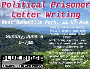 Appalachian landscape with info about event super imposed