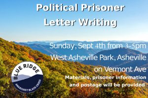 appalachian landscape with information on letter writing in front