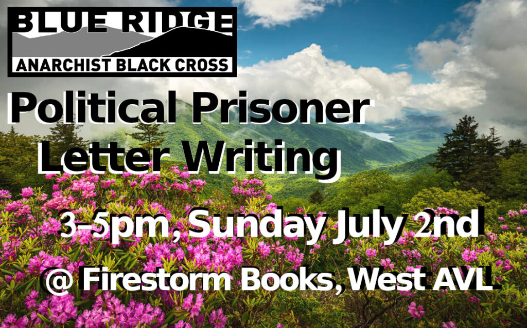 Appalachian landscape in the summer with dark clouds, blue spaces, blossoming rhododendrons