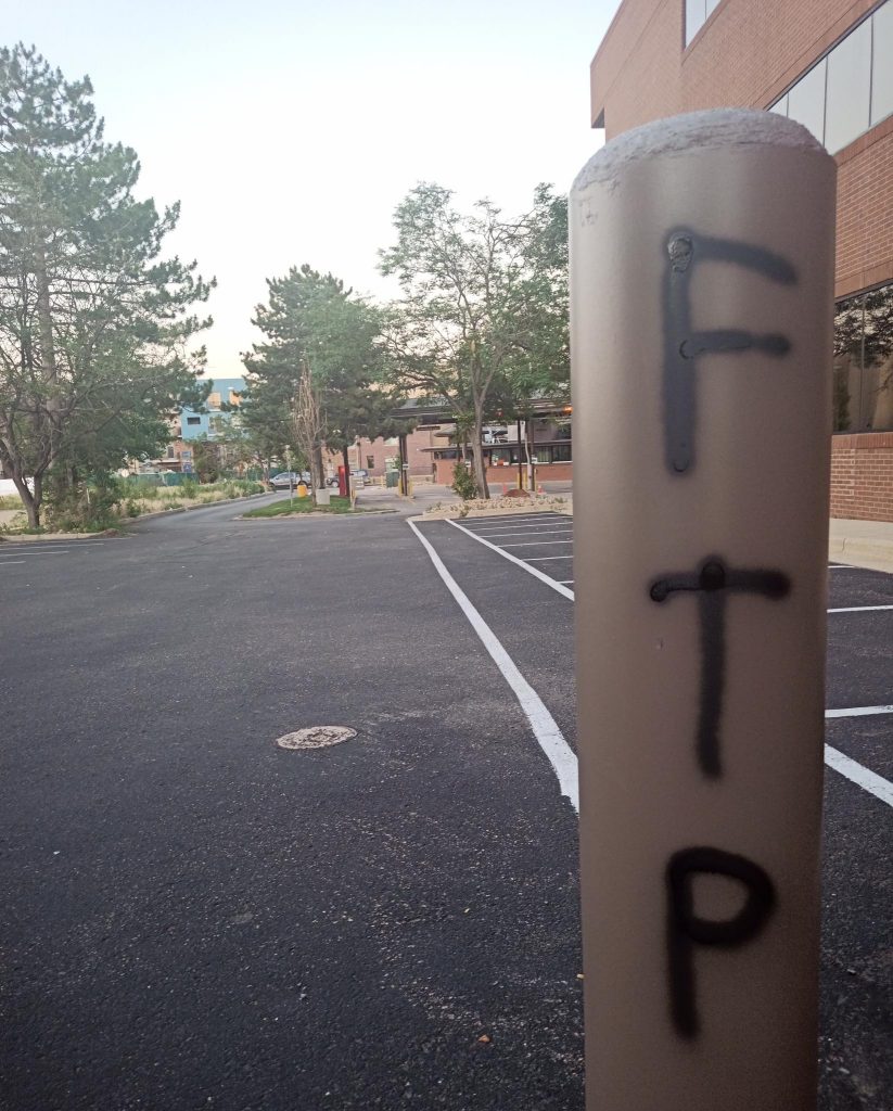 ftp with wells fargo in background - near police station 36th and arapahoe