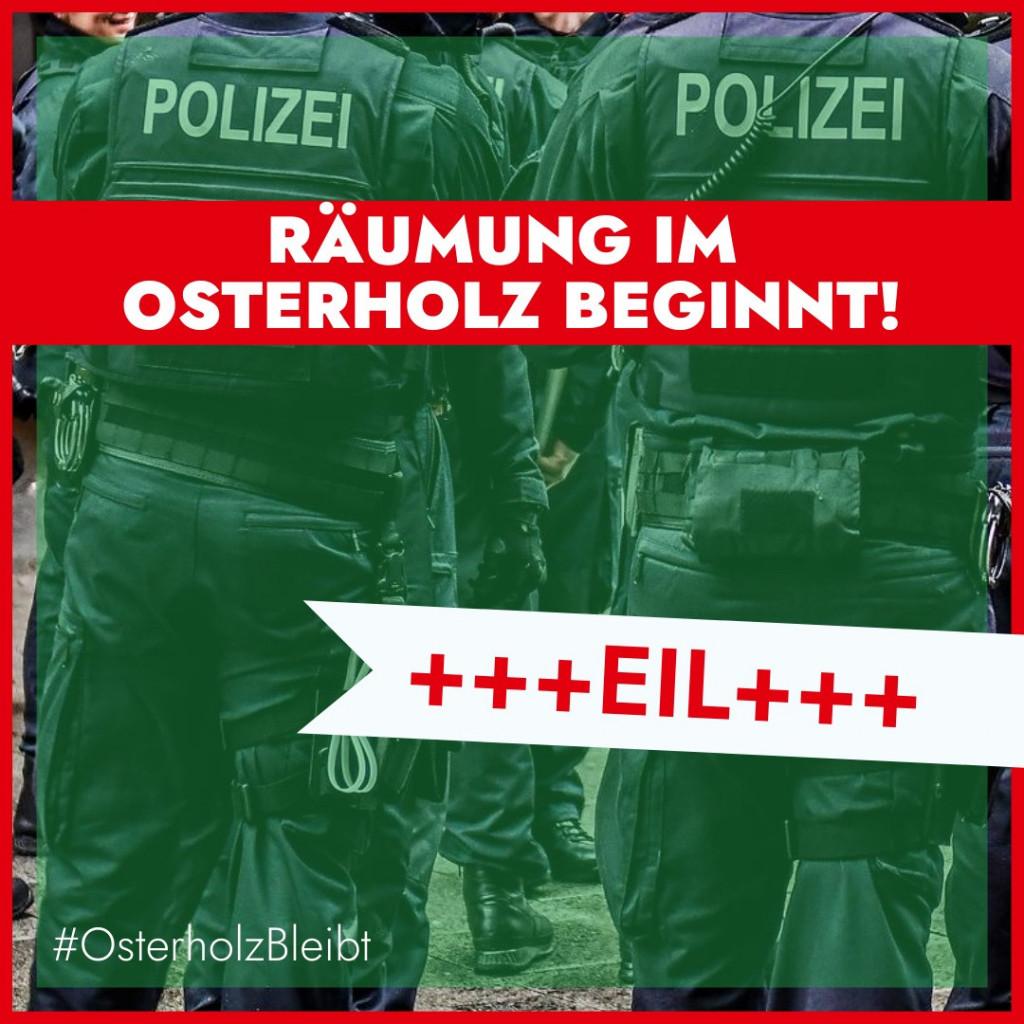 Sharepic-Eilmeldung: Räumung