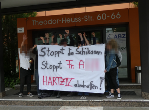 Protest vor Jobcenter Köln Porz 8.7.19