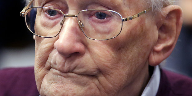 Sein Fall schreibt Rechtsgeschichte: Oskar Gröning, 2015 in Lüneburg zu vier Jahren Haft verurteilt