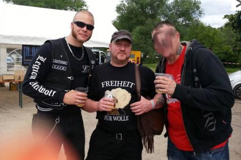 Martin Wiese im „Freiheit für Wolle“ T-Shirt beim „Thüringentag der nationalen Jugend“ in Kahla, Juni 2013 – Bildrechte: linksunten.indymedia.org CC BY-NC-SA 2.0