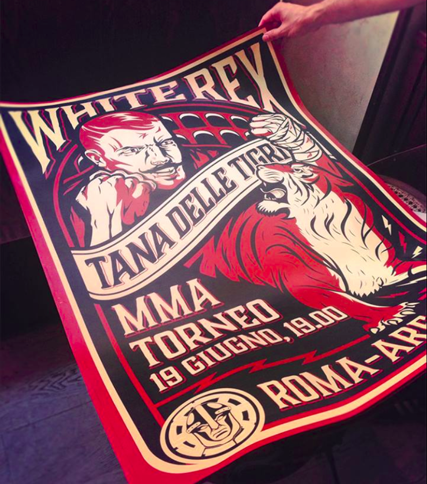 Plakat des „Duh Voina – Geist des Kriegers“-Event im Rahmen des „Tana delle Tigri“ 2015 in Rom