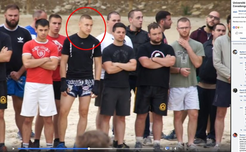 Martin Bissinger bei der Sommerakademie der Identitären Bewegung in Frankreich