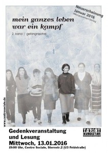 Buchvorstellung, Lesung und Erinnern an Sara, Sakine Cansiz