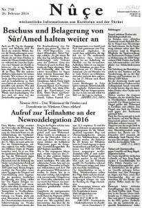 Nûçe Nr. 758 – 26. Februar 2016