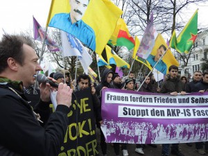 Kundgebung vor dem türkischen Konsulat in Hamburg