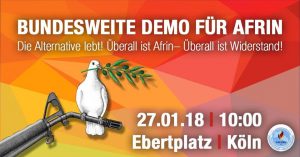„Großdemonstration für Afrin am Samstag: Stadt Köln möchte mit inakzeptablen Auflagen Demonstrationsteilnehmer schikanieren