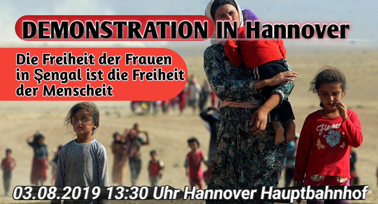 Sengal Genozid Demonstration NAV-DEM Ronahî Hannover