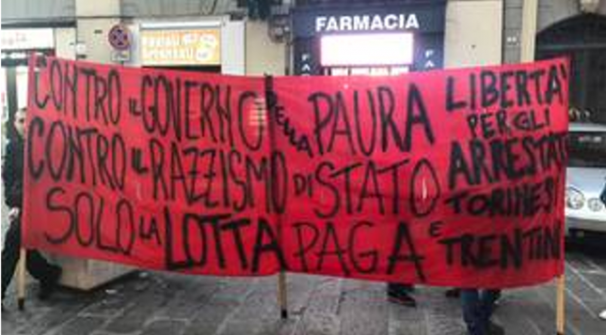 Zur Repression in Turin und Trento