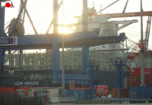 1:Schiffsbrand am Burchardkai der CCNI ARAUCO am 1.9.16 - Feuerwehreinsatz such noch am 4.9.