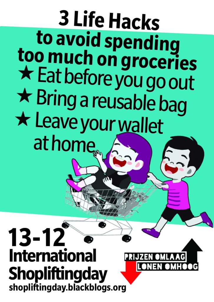 3 life hacks to avoid spending too much on groceries: eat before you go out, bring a reusable bag, leave your wallet at home