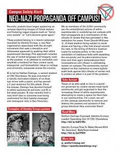 Info flyer on Identity Evropa