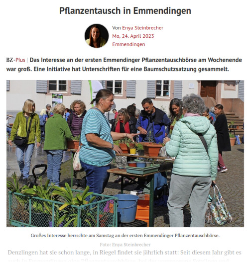 Pflanzentausch in Emmendingen