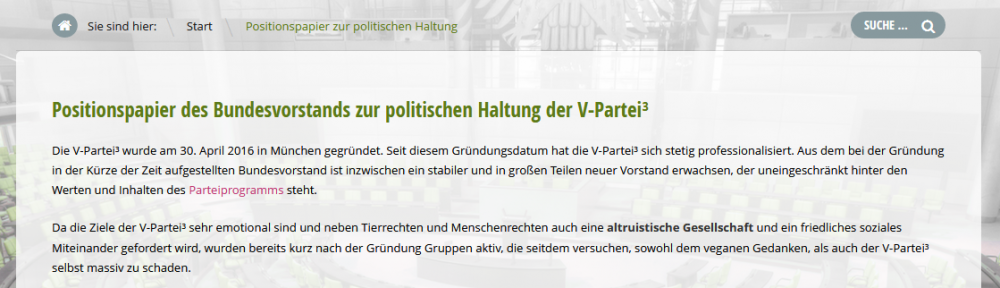 V-Partei³ Positionspapier