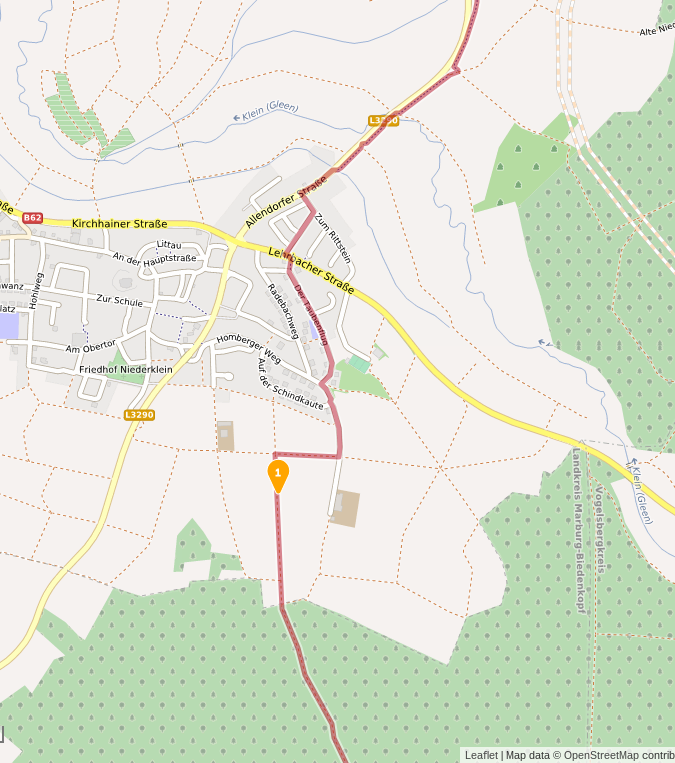 Detailkarte Niederklein